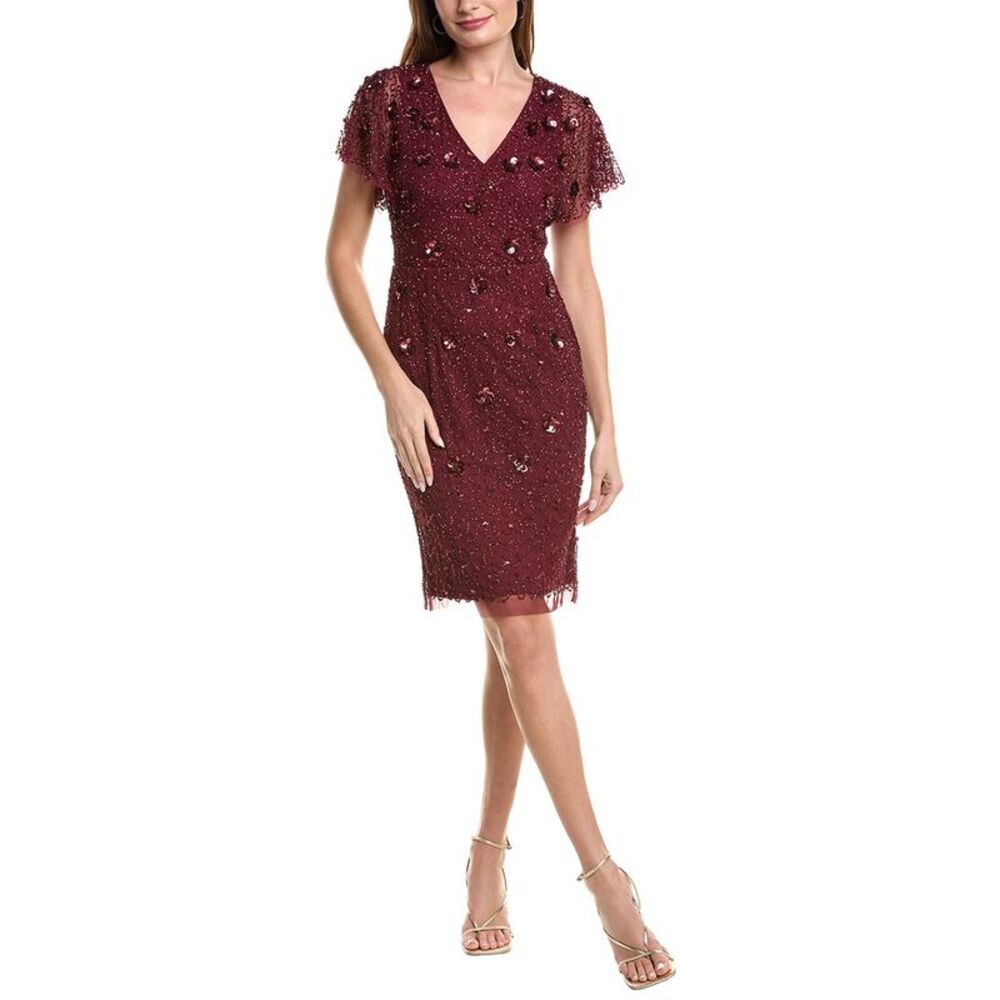 Adrianna Papell Womens Sheath Dress, Brown